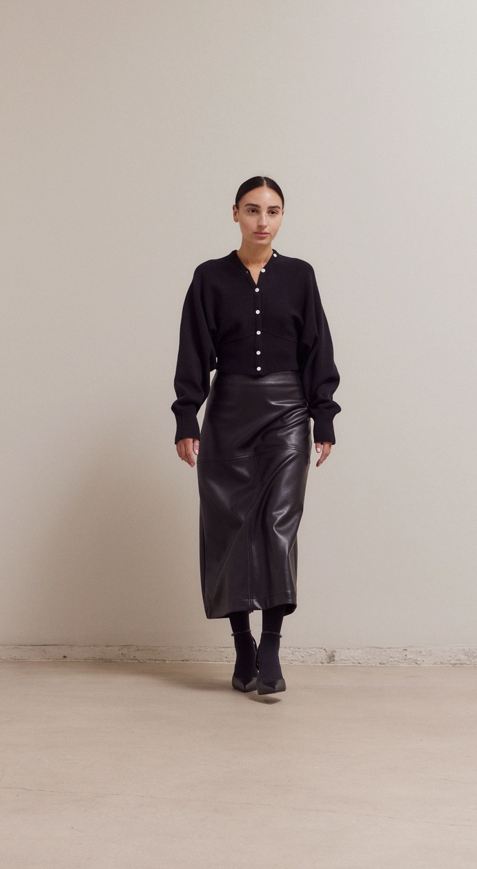 Button Up Neck Cardigan