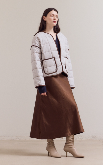 Pin Grid Quilted Jacket