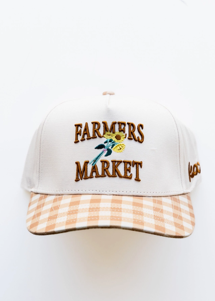 Gingham Farmers Market Trucker Hat