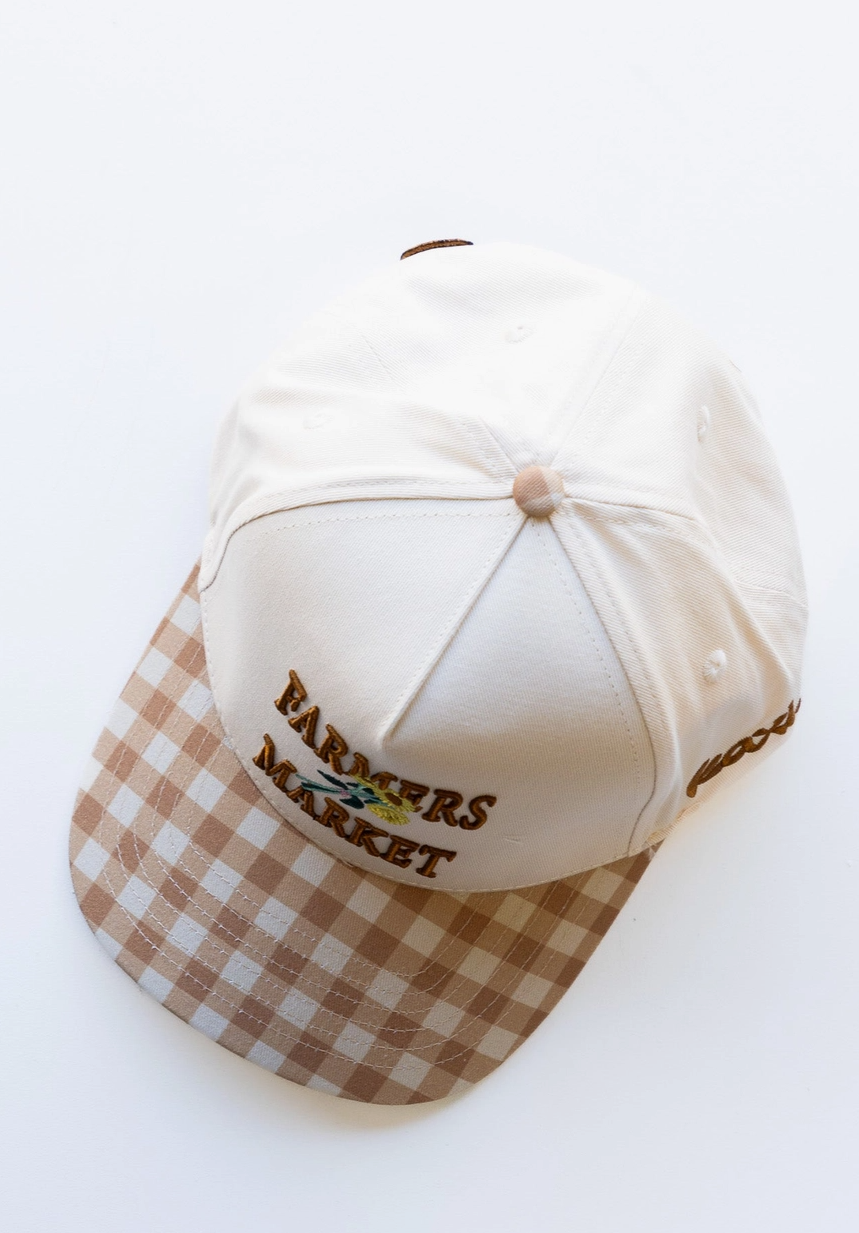 Gingham Farmers Market Trucker Hat