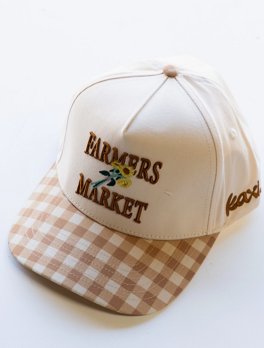 Gingham Farmers Market Trucker Hat