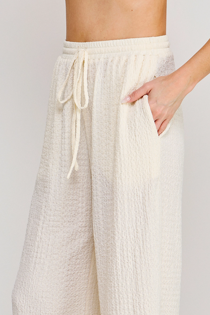 Textured Palazzo Pant