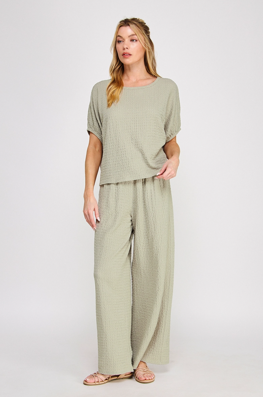 Textured Dolman Top