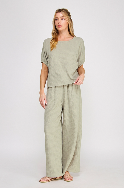 Textured Dolman Top