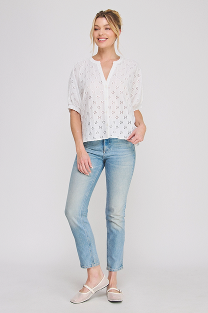 Knit Eyelet Top