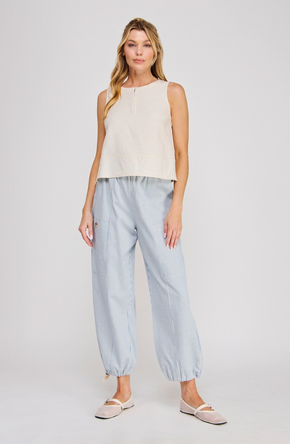 Textured Linen Tank Top