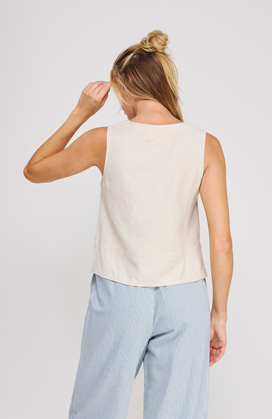 Textured Linen Tank Top