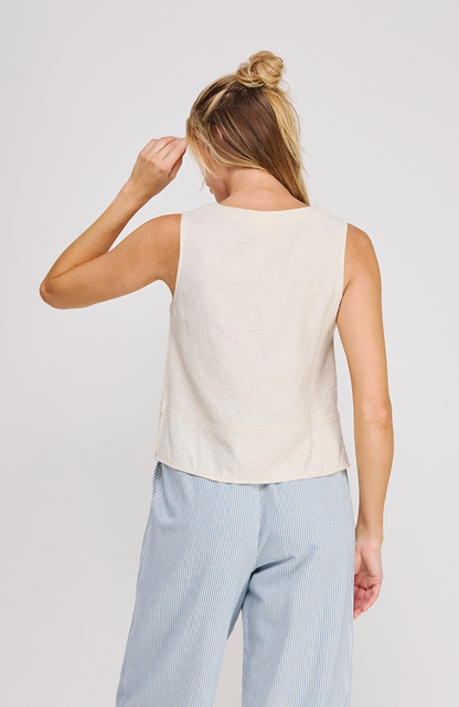 Textured Linen Tank Top