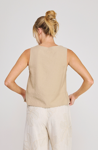 Textured Linen Tank Top
