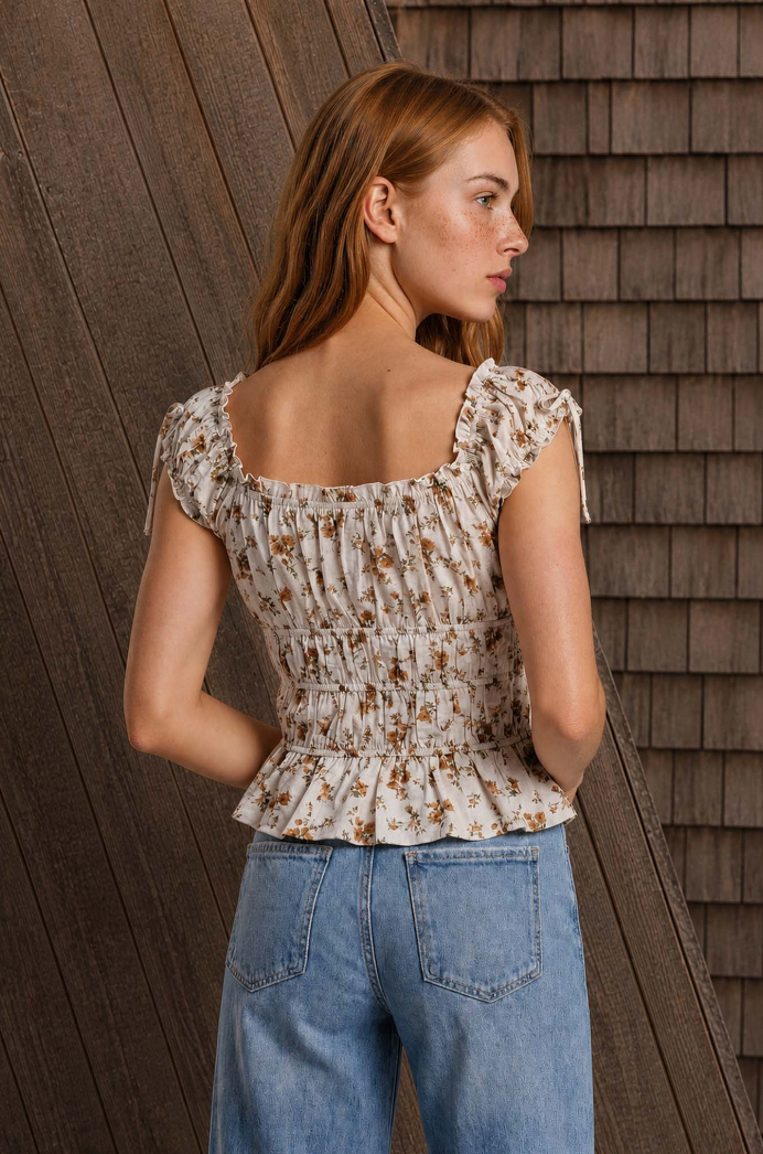 Floral Ruffled Top
