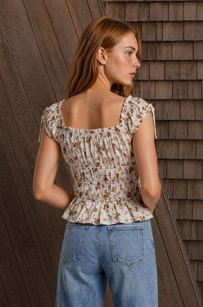 Floral Ruffled Top