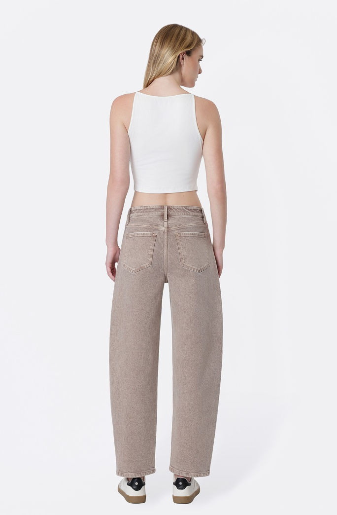 High Rise Crop Barrel Jean