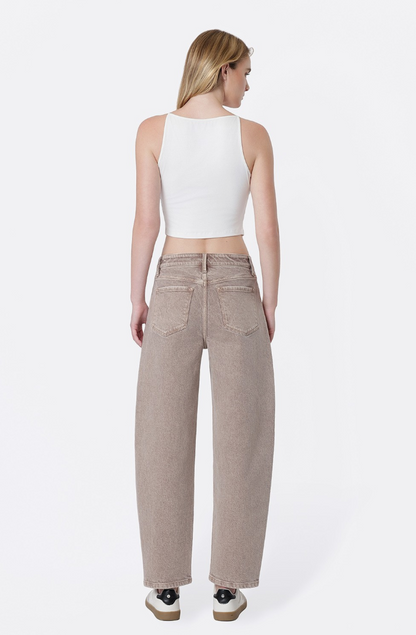 High Rise Crop Barrel Jean