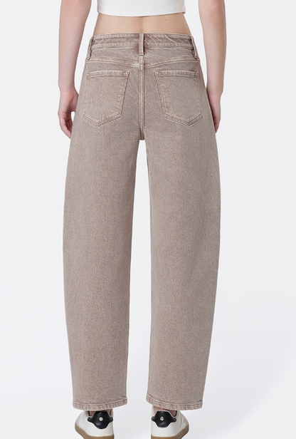 High Rise Crop Barrel Jean
