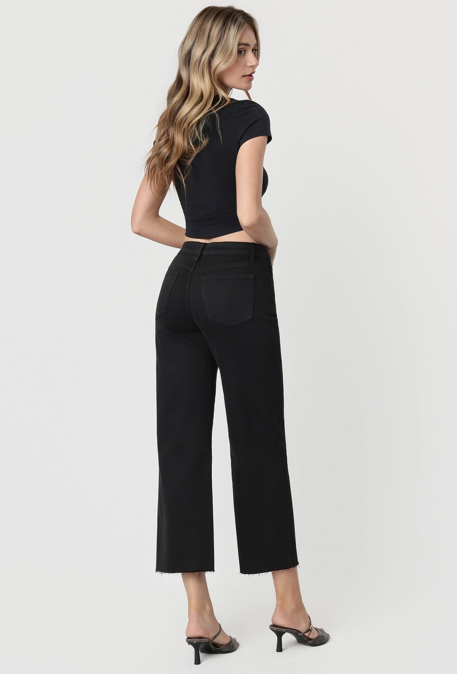High Rise Cropped Wide Leg