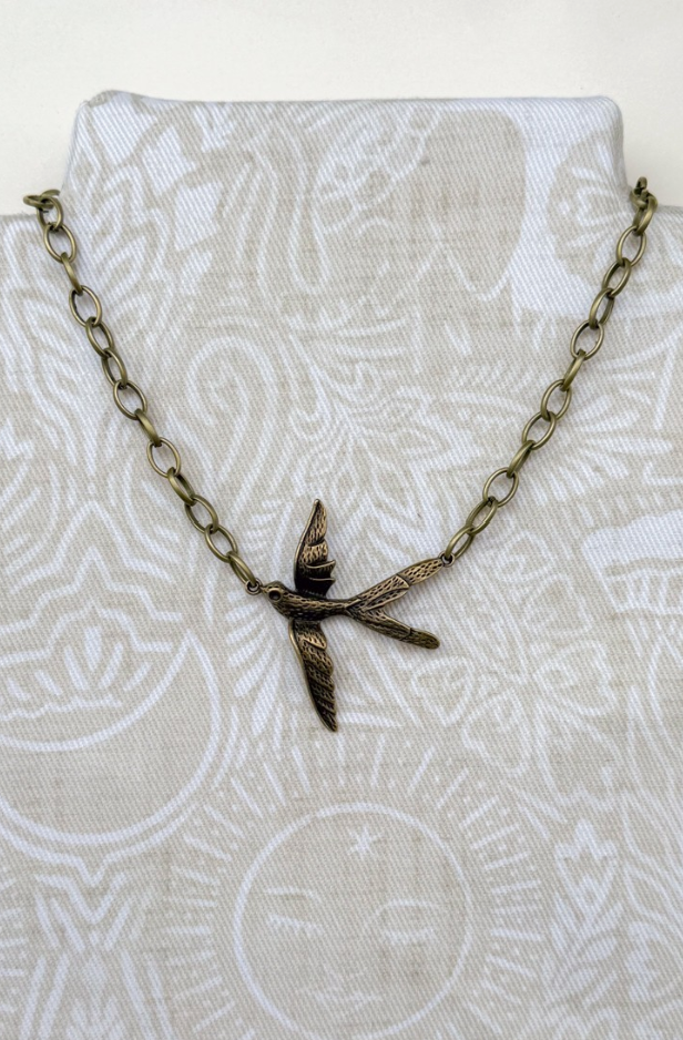 Bird Bronze Necklace