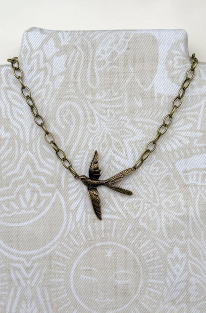 Bird Bronze Necklace