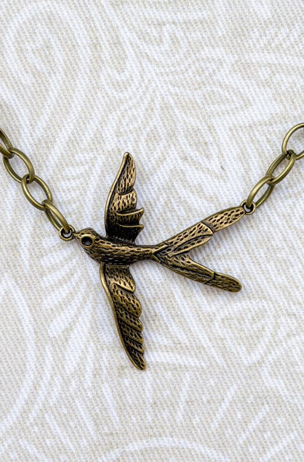 Bird Bronze Necklace