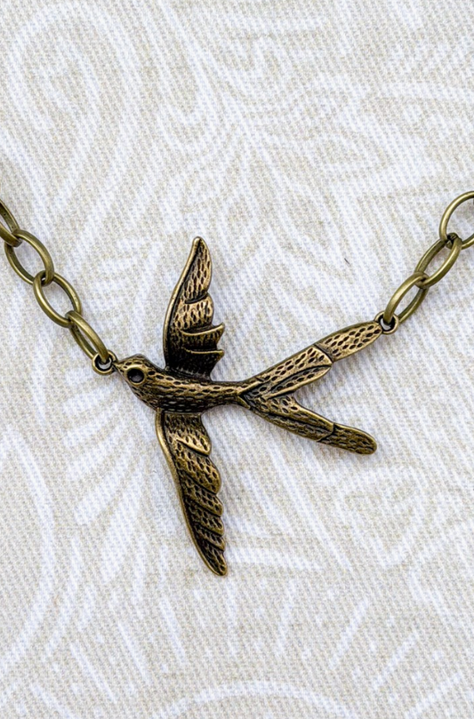 Bird Bronze Necklace