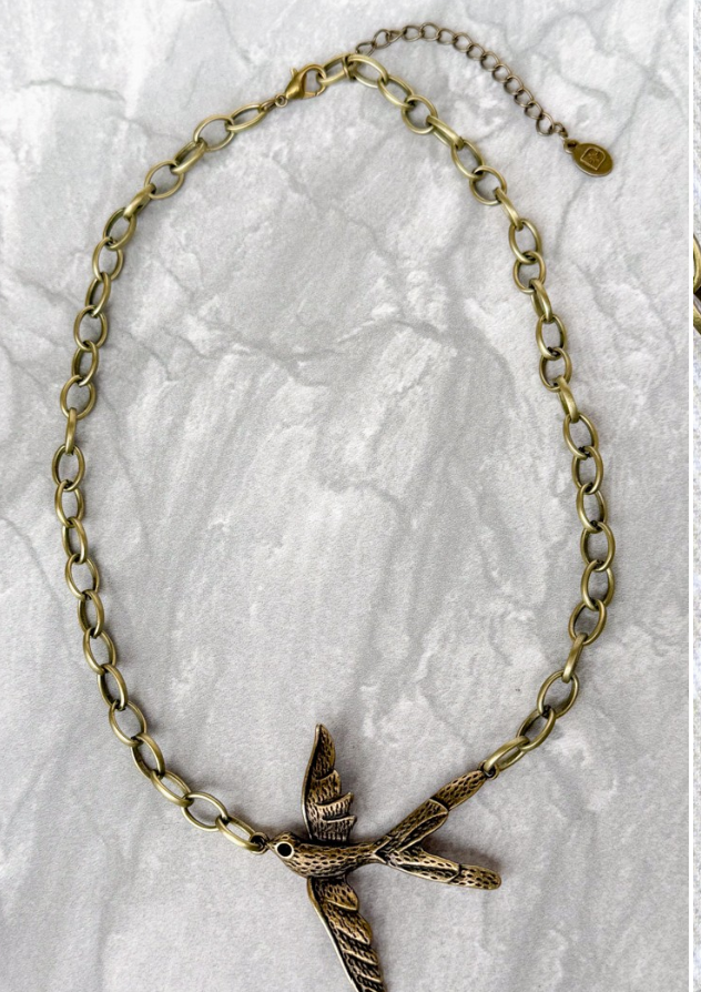 Bird Bronze Necklace