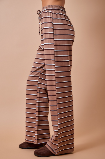 Striped Wide Leg Lounge Pant