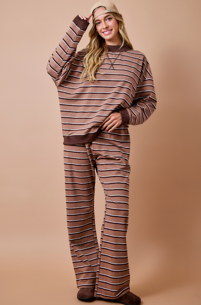 Striped Wide Leg Lounge Pant
