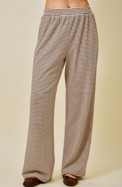 Striped Wide Leg Lounge Pants