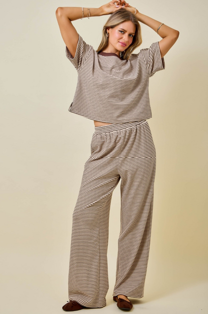 Striped Wide Leg Lounge Pants