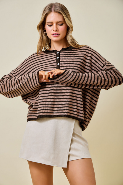 Striped Henley Top