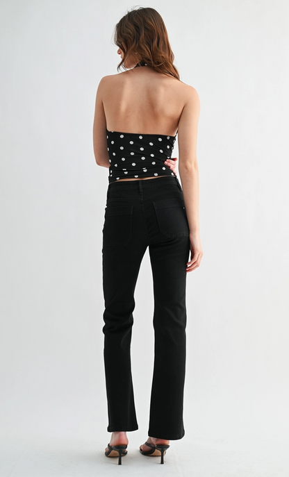 High Rise Bootcut Black Denim