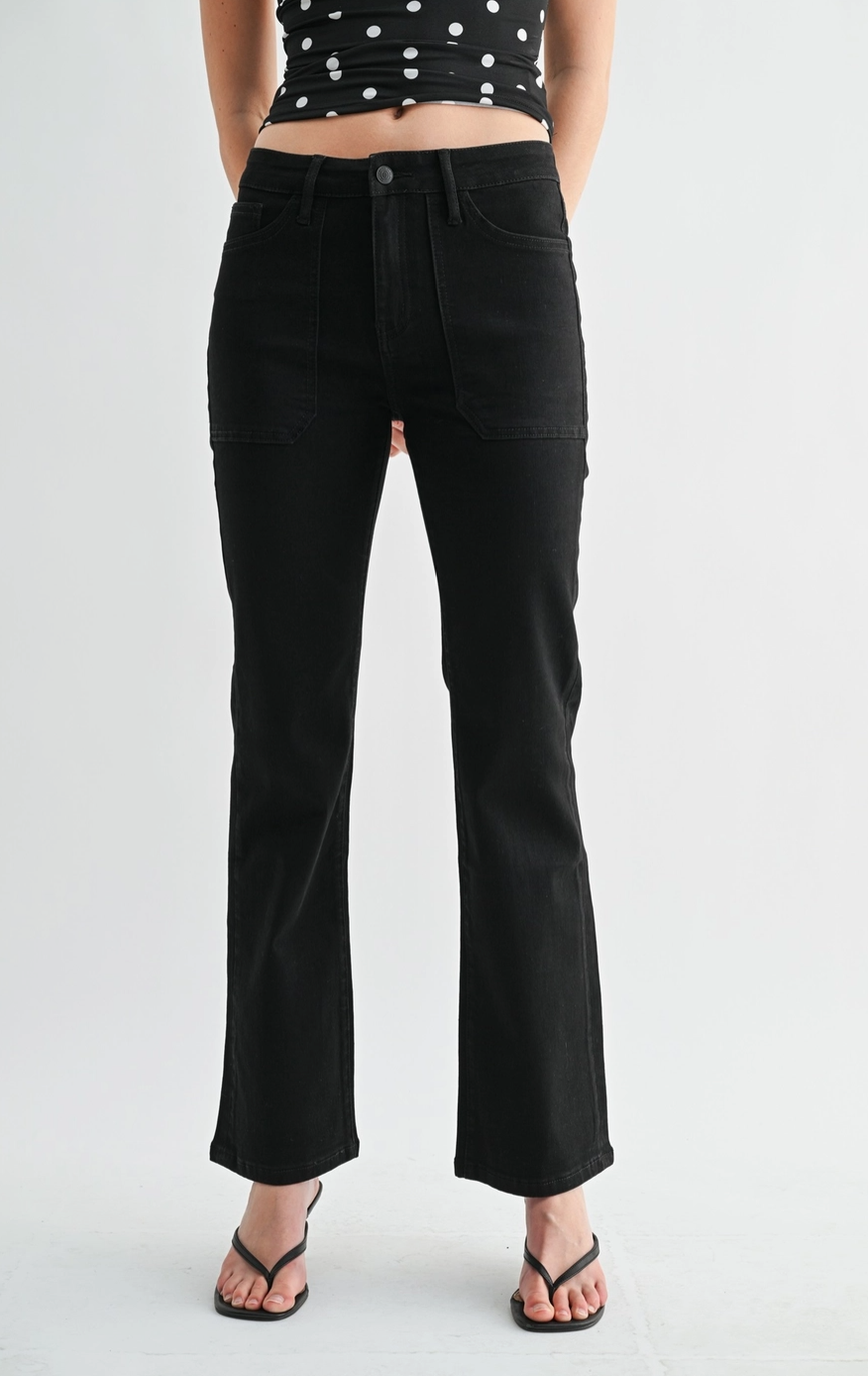 High Rise Bootcut Black Denim