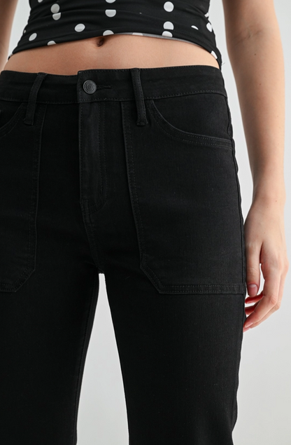 High Rise Bootcut Black Denim