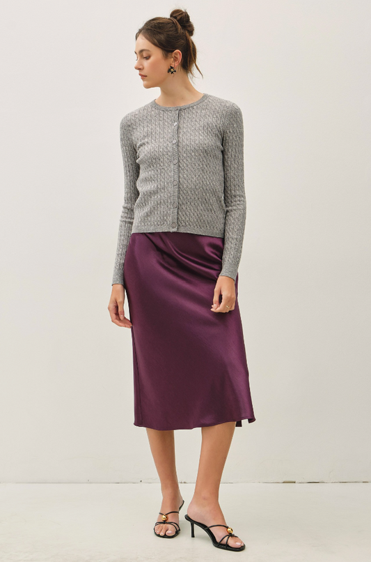 Satin Midi Skirt