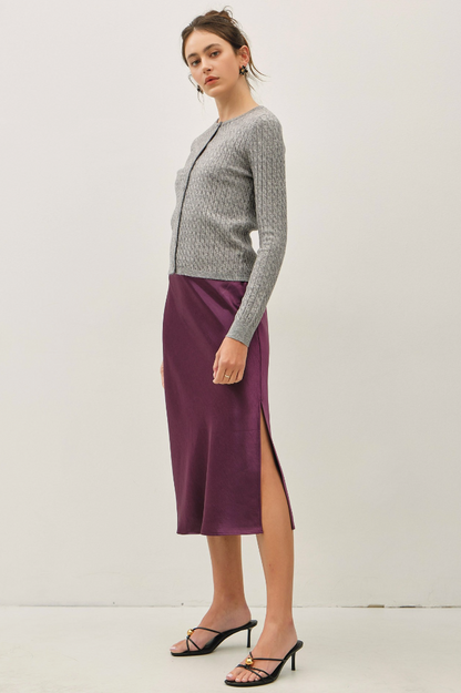 Satin Midi Skirt