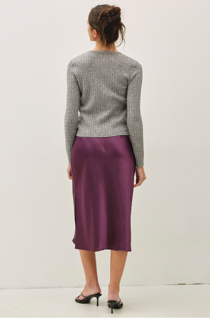 Satin Midi Skirt