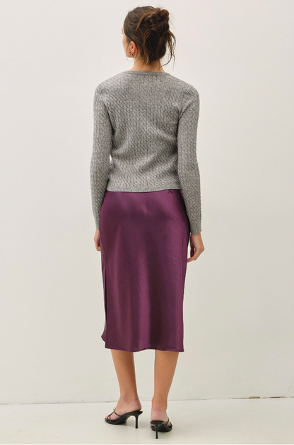 Satin Midi Skirt