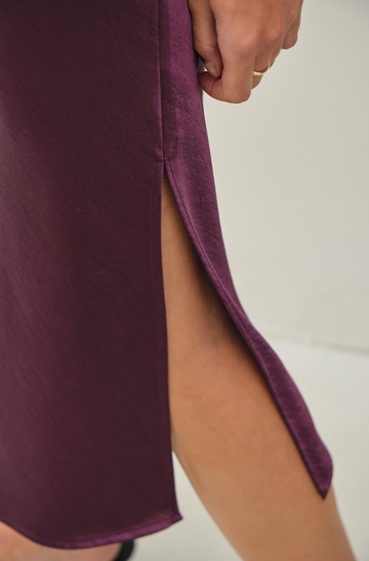 Satin Midi Skirt