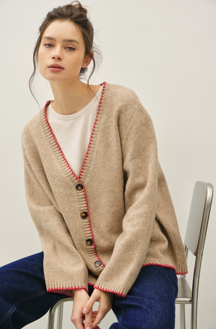 Picot Varsity Cardigan