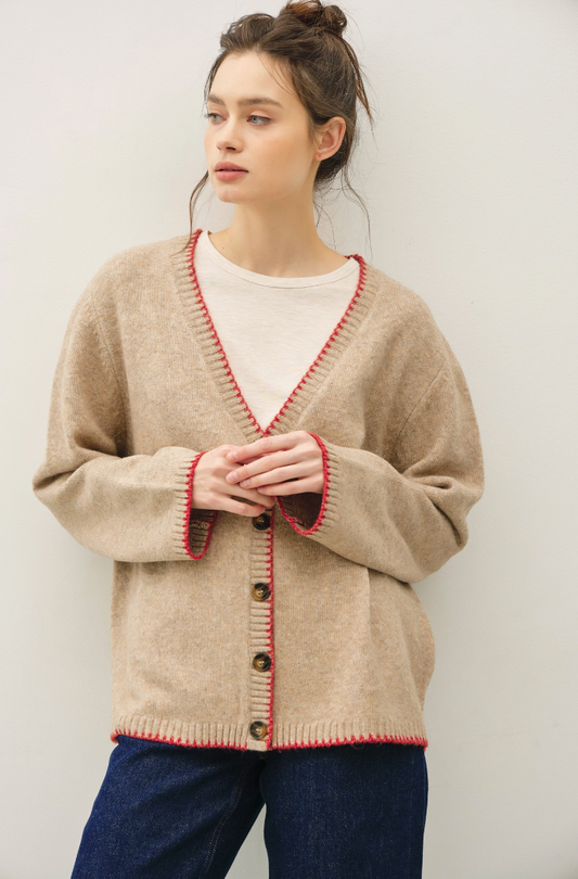 Picot Varsity Cardigan