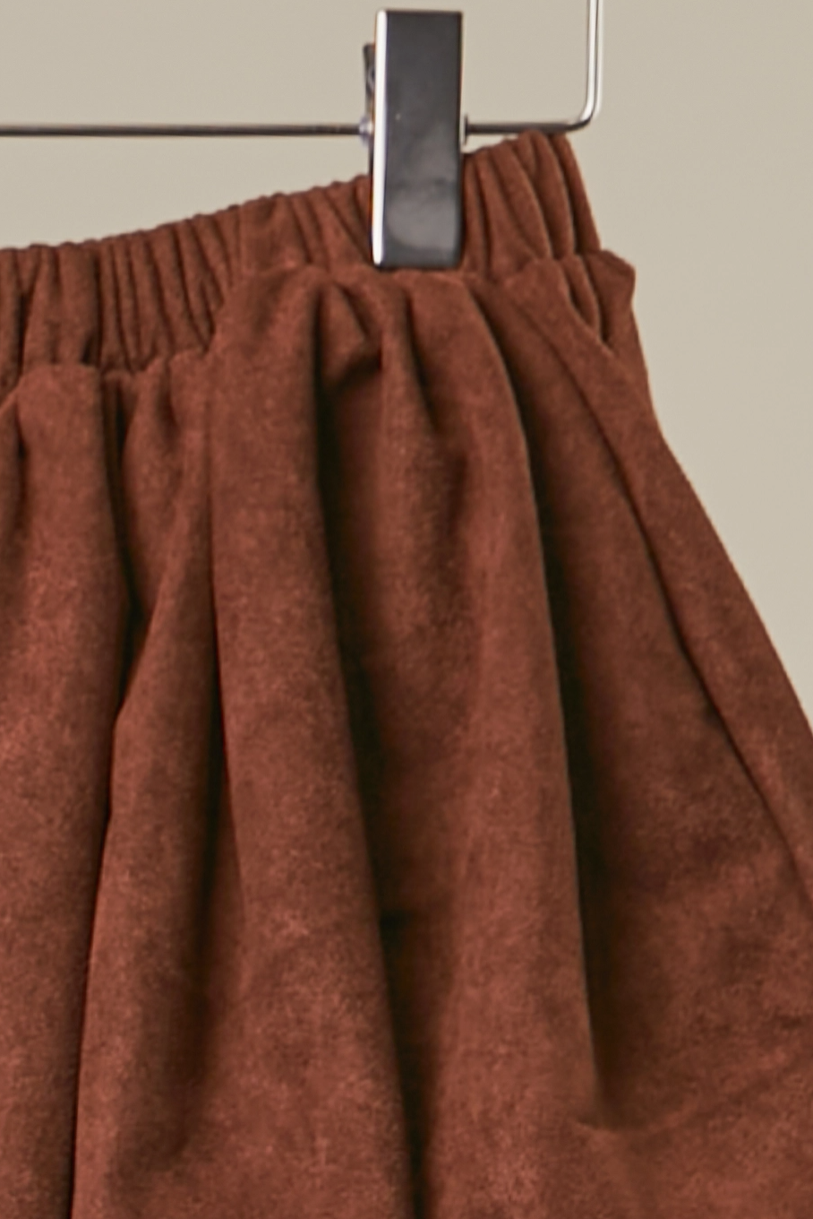 Faux Suede Bubble Skirt