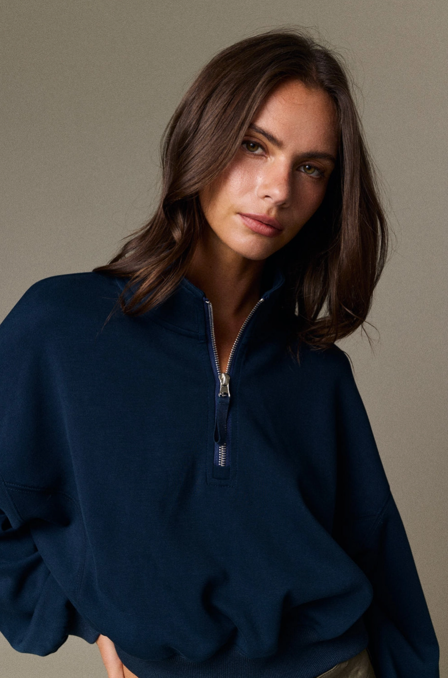 Quarter Zip Pullover Top