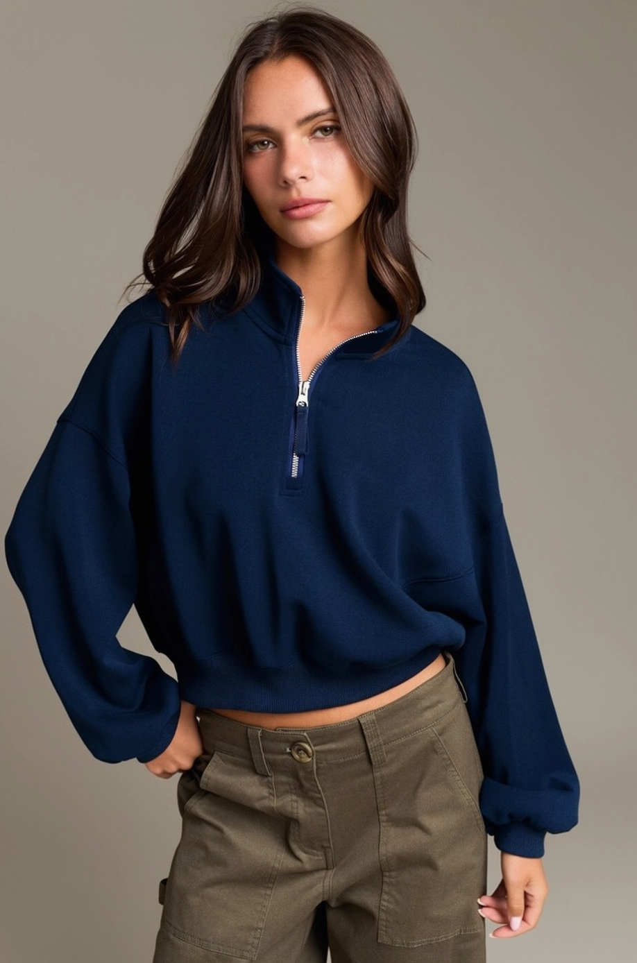Quarter Zip Pullover Top