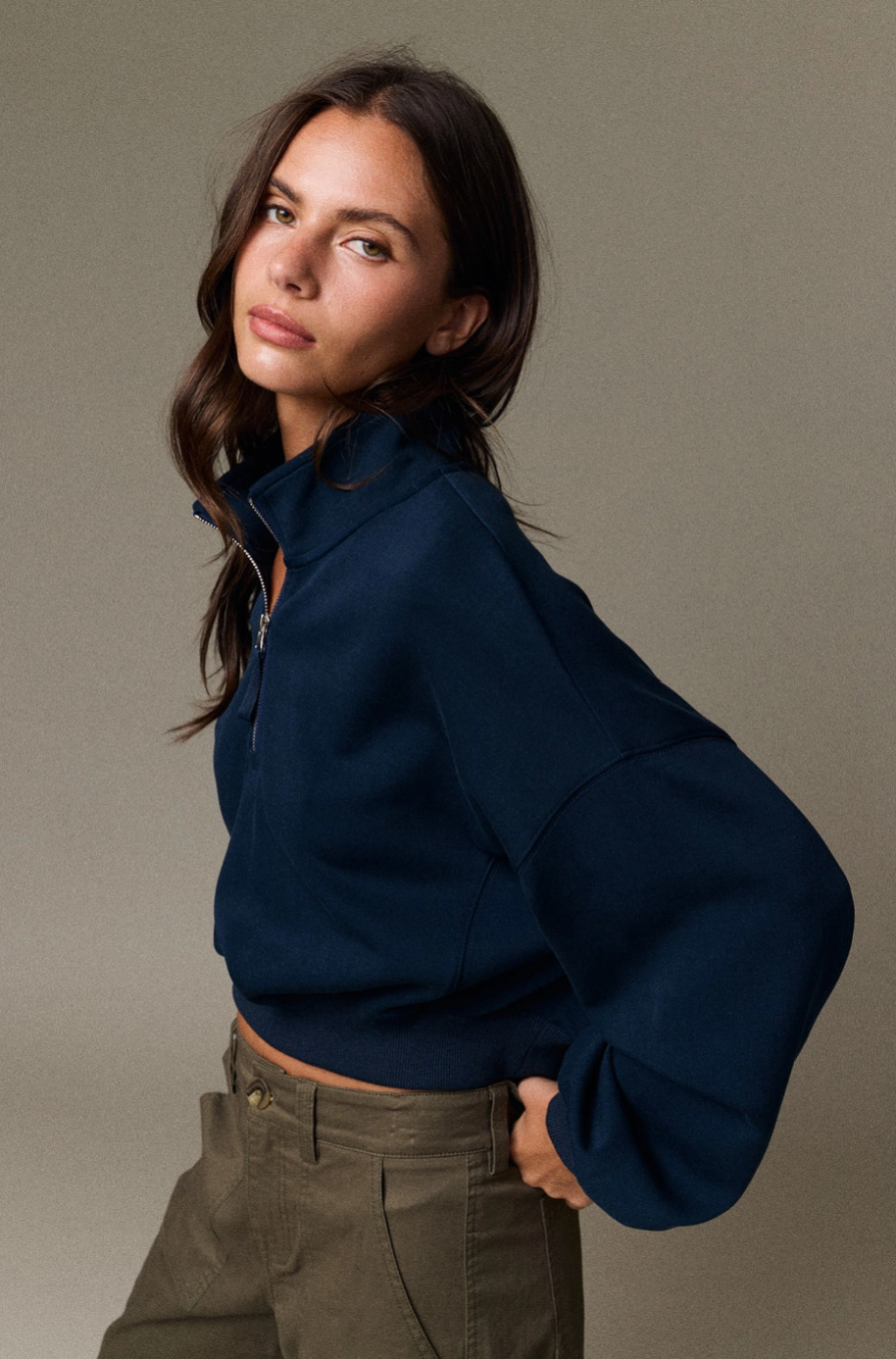 Quarter Zip Pullover Top