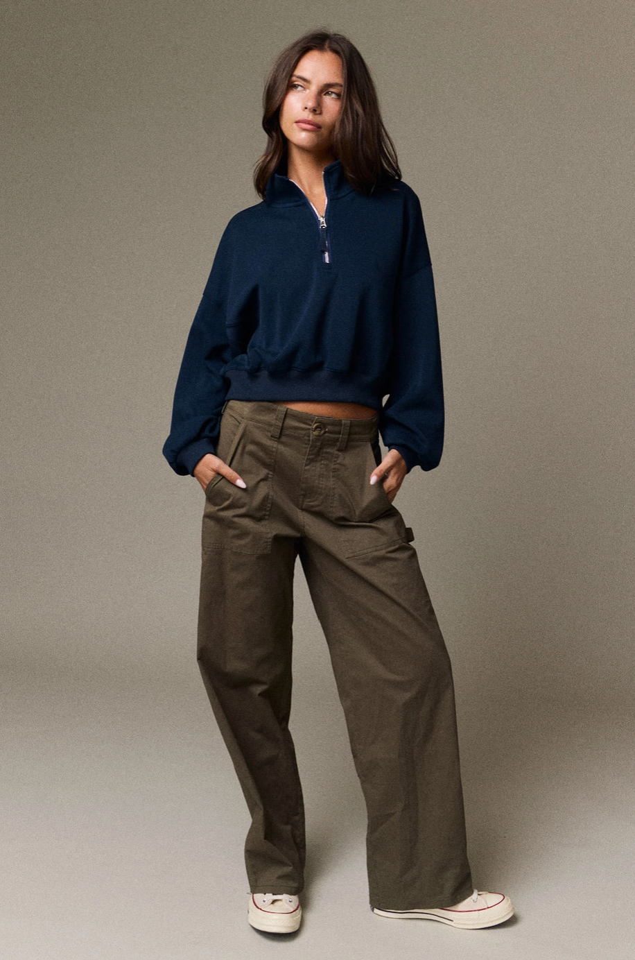 Quarter Zip Pullover Top