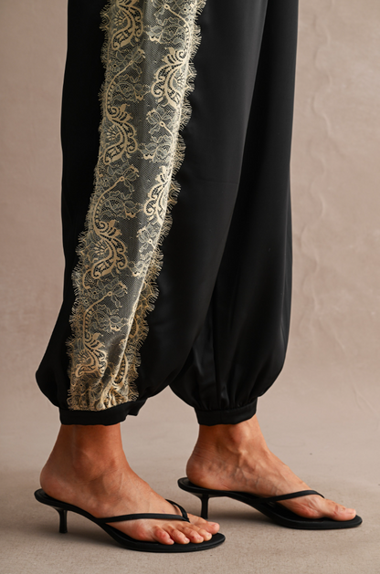 Side Lace Blouson Pant