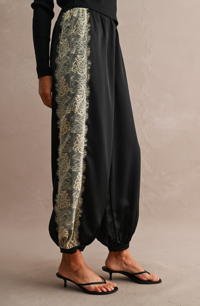 Side Lace Blouson Pant