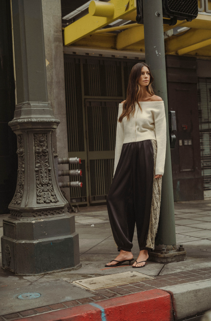 Side Lace Blouson Pant