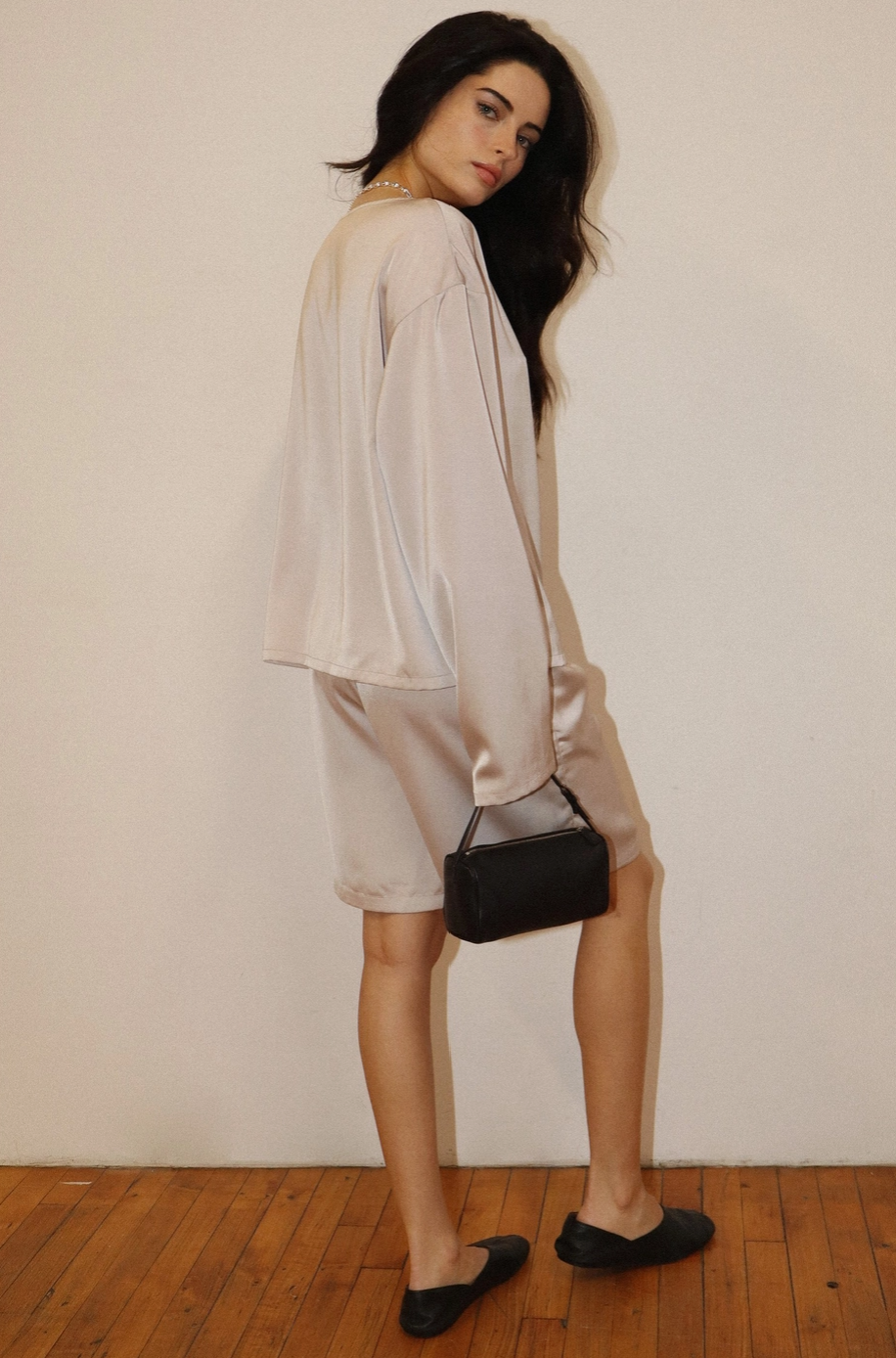 Satin Bermuda Shorts