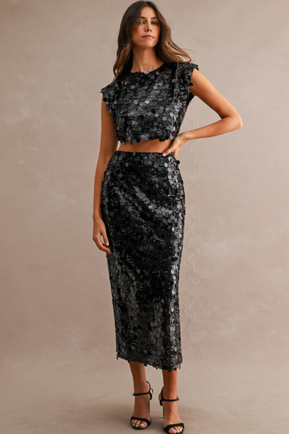 Sequin Skirt and Top Set