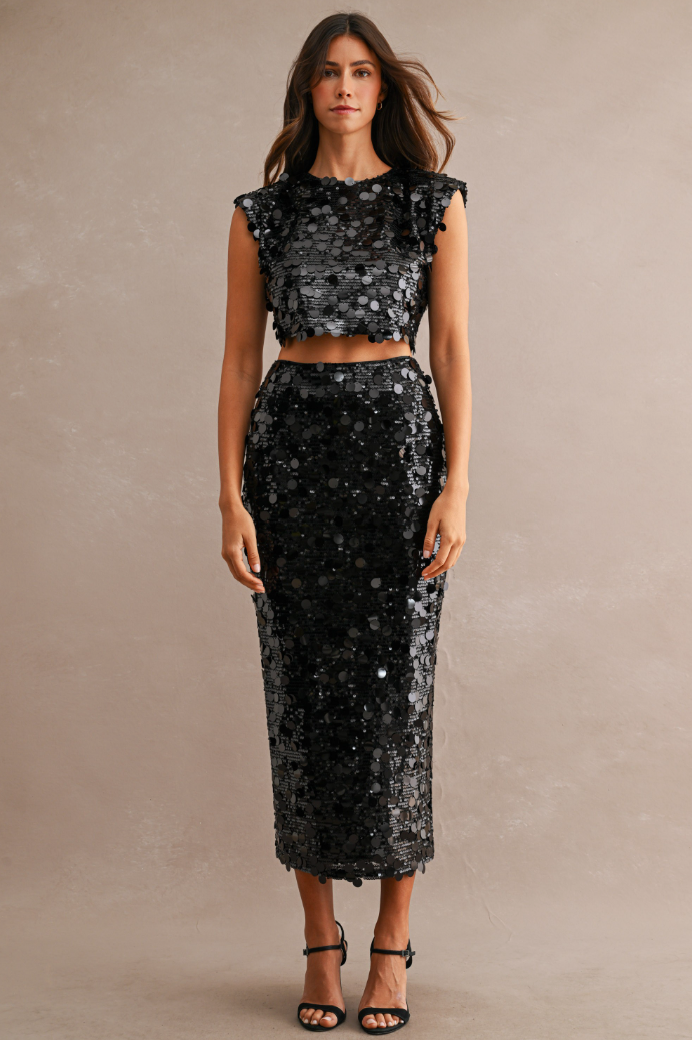 Sequin Skirt and Top Set